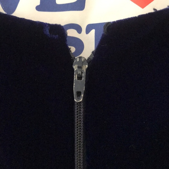 Vintage blue velvet dress - Picture 5 of 6